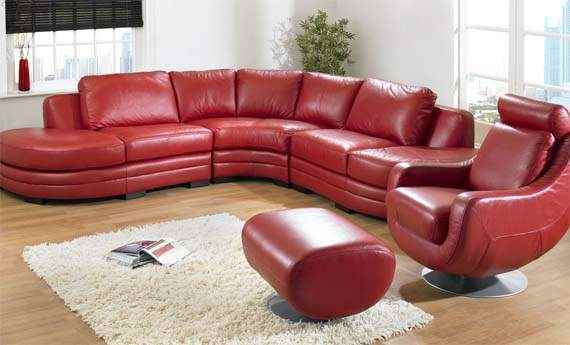 اثاث وديكورات منزلك من الجلد الطبيعي وجلود الحيوانات. Wpid-red-leather-sofa-bed-ideas-with-beautiful-carpet